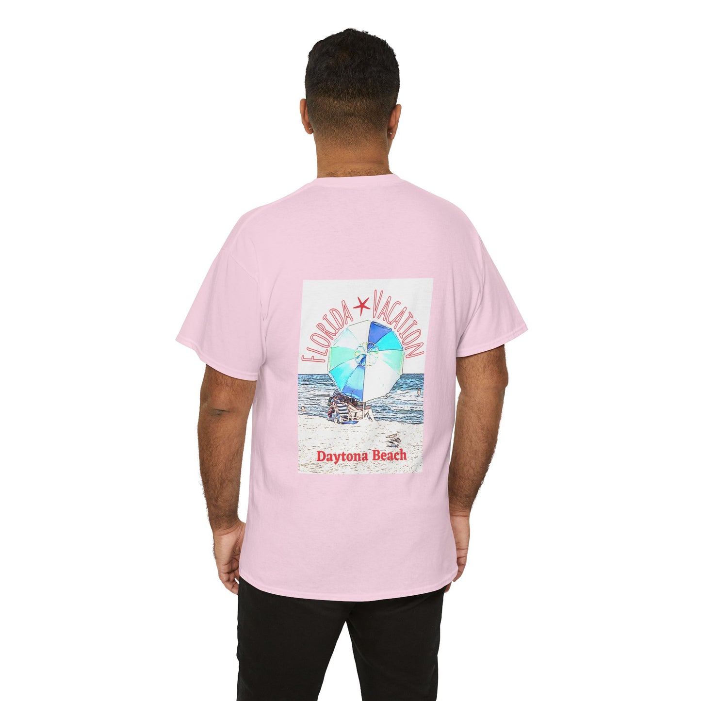 Florida Vacation Daytona Beach - Amazing Quality Unisex Heavy Cotton Short Sleeve Tee Shirts!