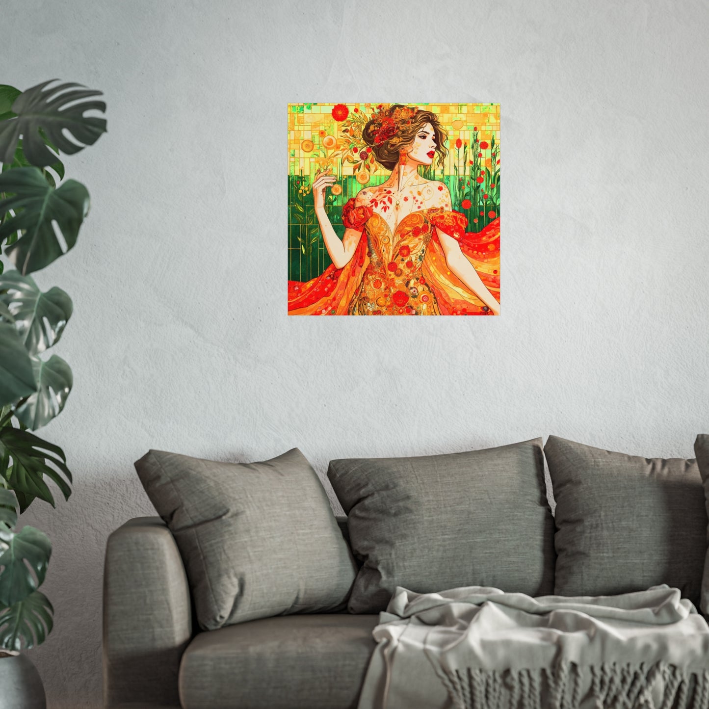 Autumn Queen Art- Giclée Technique Fine Art Posters- No Frame