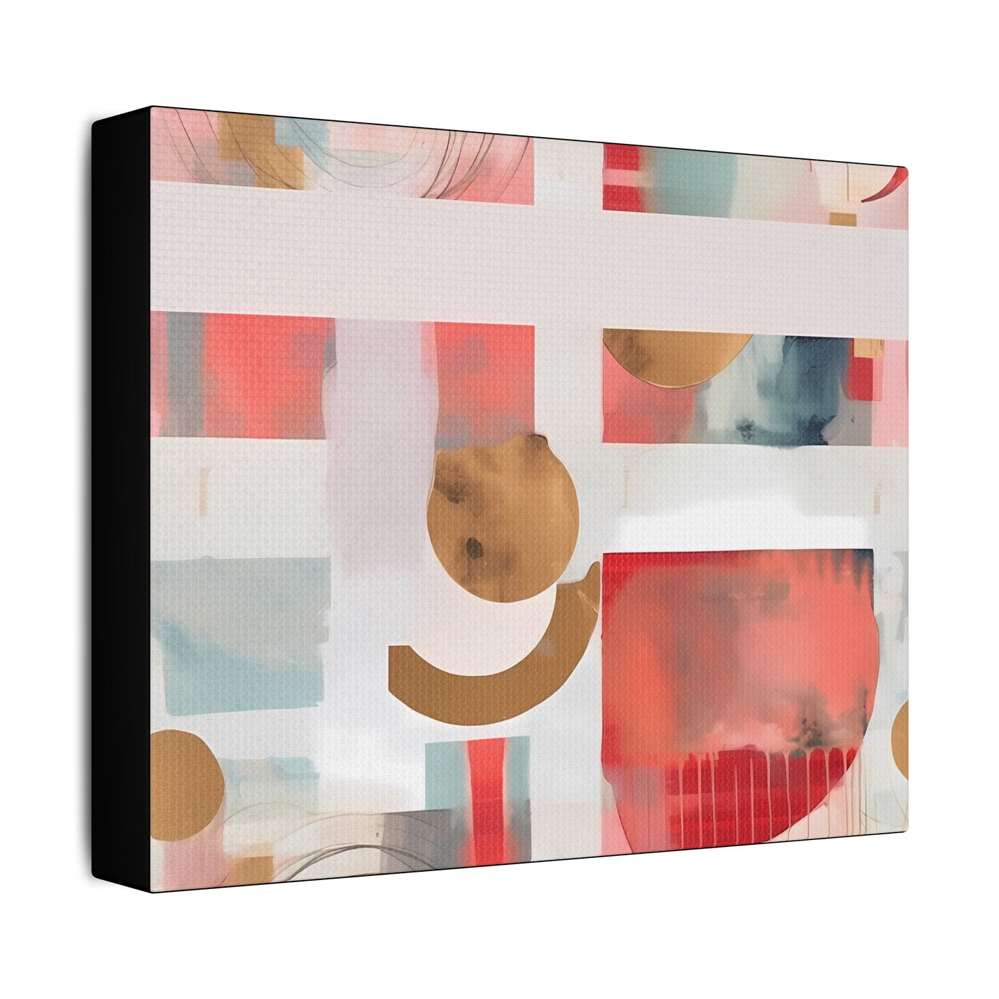 Abstract Shape- Art- Gallery Wrapped- Satin Stretched Canvas Gallery Wraps - No Frame Needed