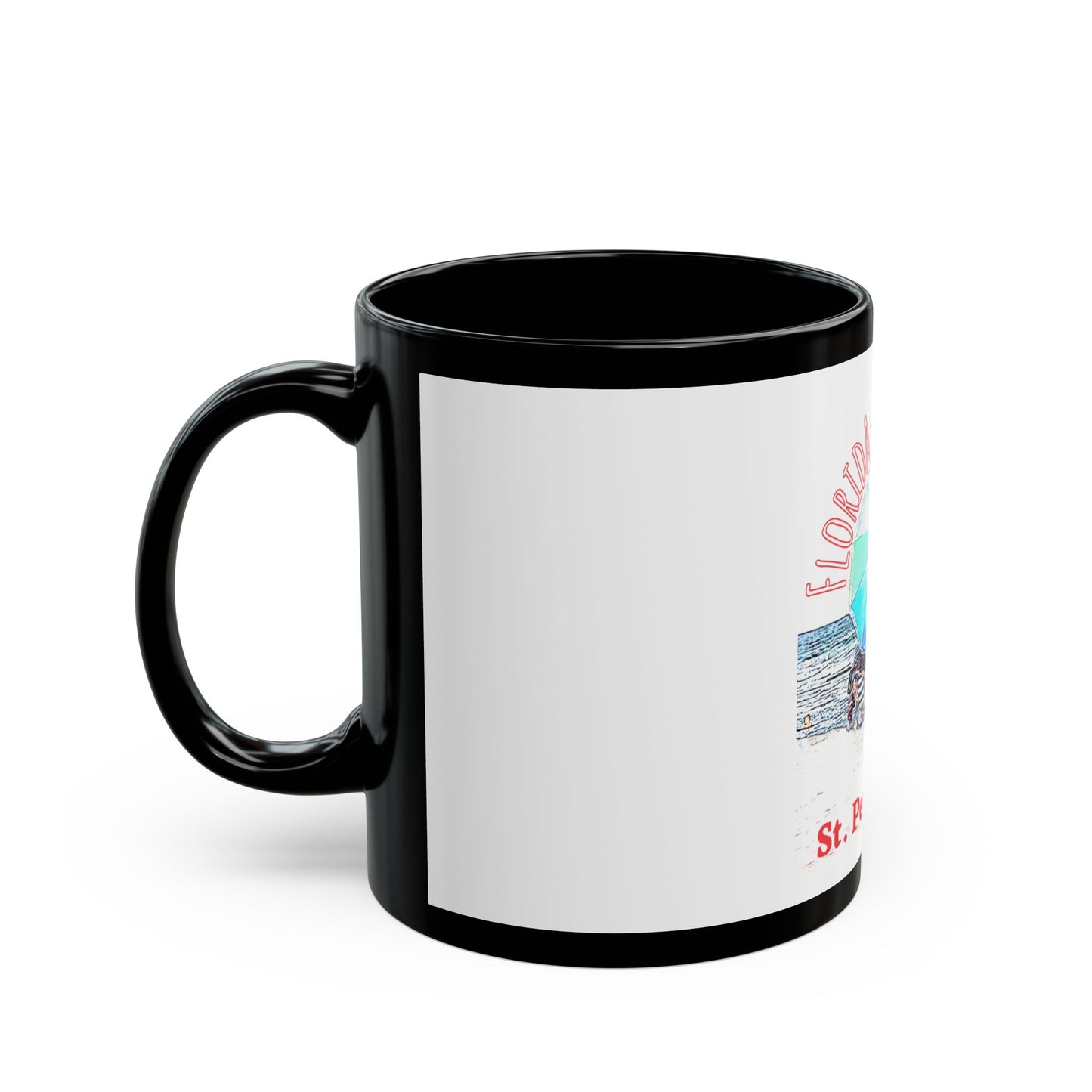 Florida Vacation - St. Petersburg- 11 oz or 15 oz Ceramic Black Mugs