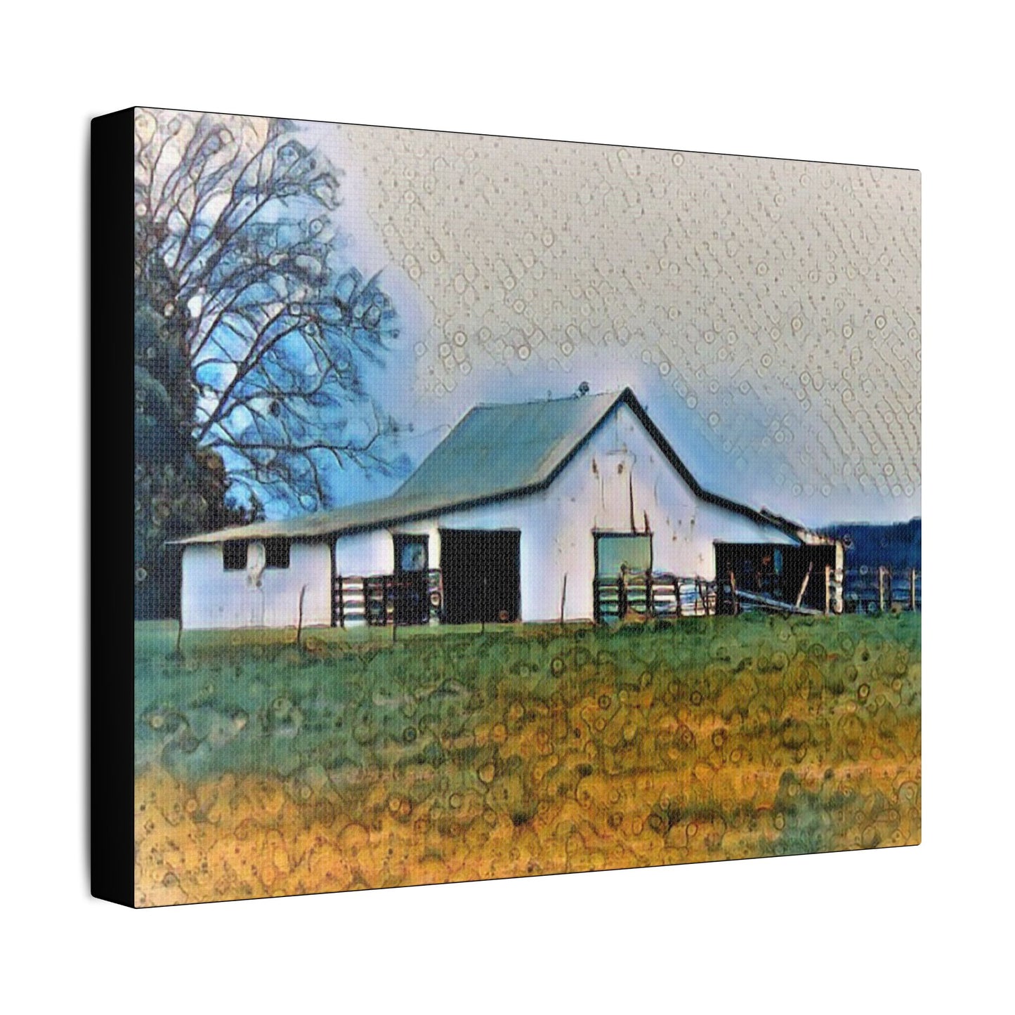 June Barn - Art- Gallery Wrapped- Satin Stretched Canvas Gallery Wraps - No Frame Needed