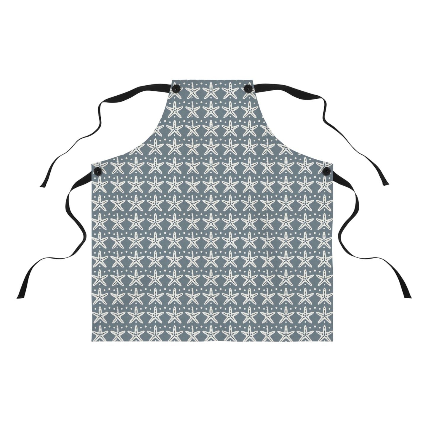 Modern White Starfish on Grey-Apron