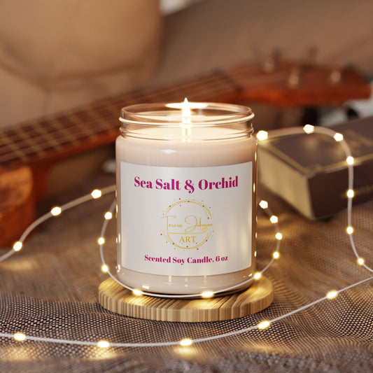 Sea Salt & Orchid - Scented Soy Candle, 9oz