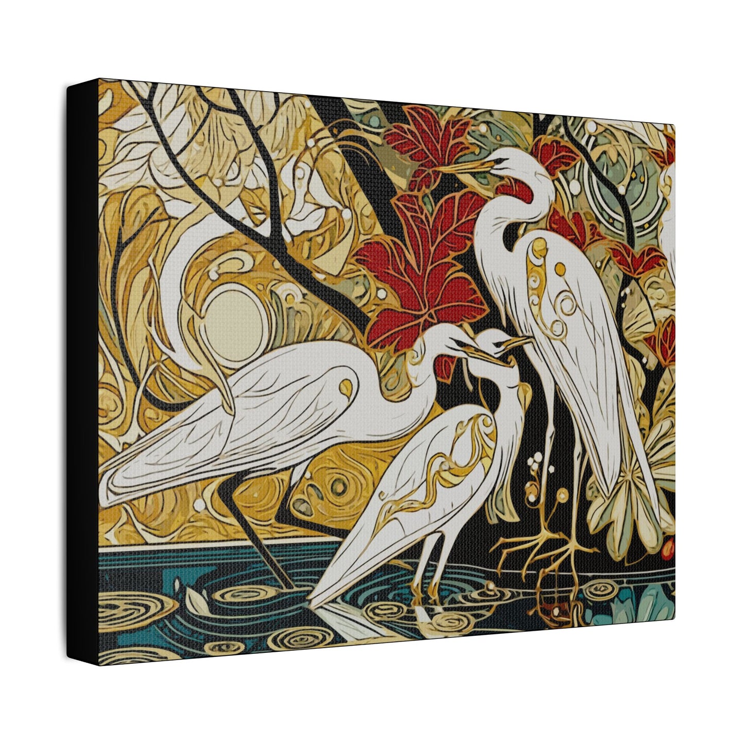 Gorgeous Birds- Art- Gallery Wrapped- Satin Stretched Canvas Gallery Wraps - No Frame Needed