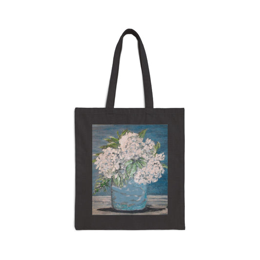 "Old Fashion Hydrangea" Stylish Cotton Canvas Tote Bag