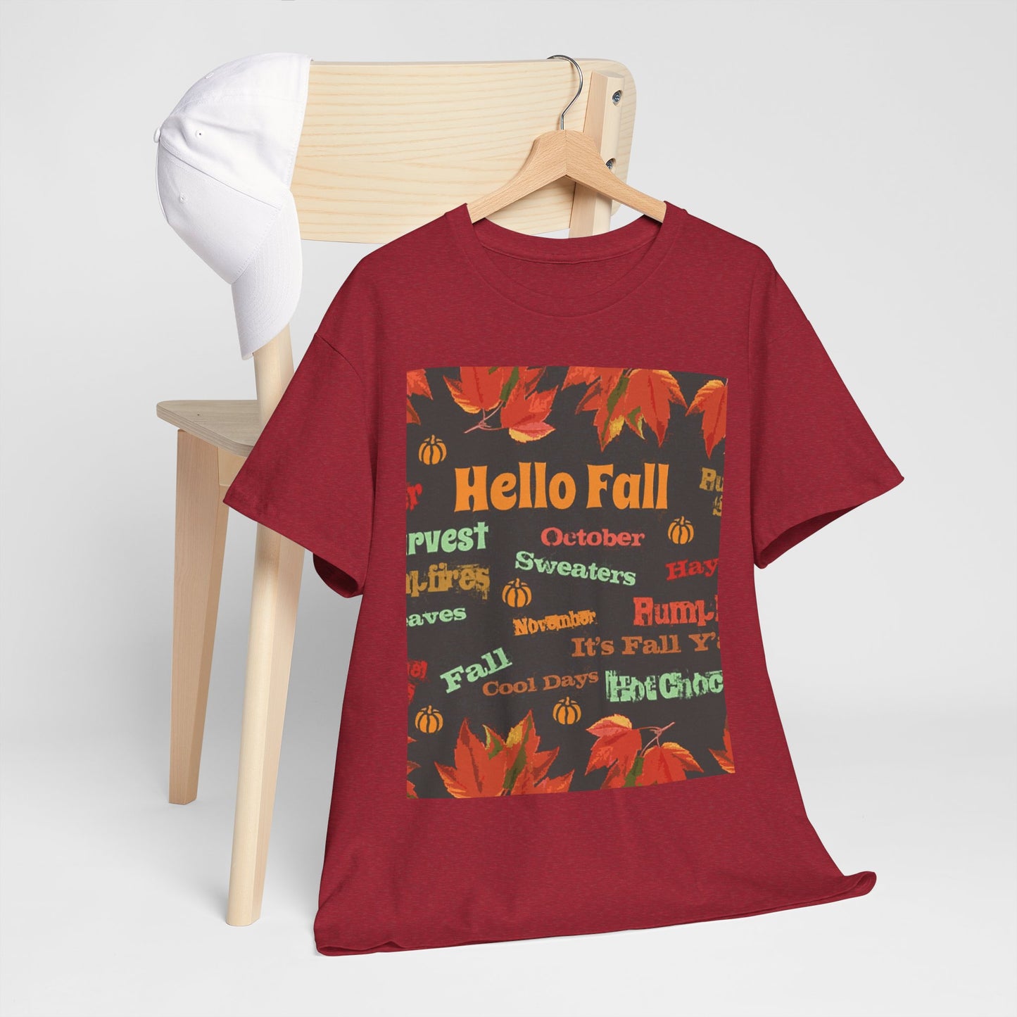 Hello Fall -Amazing Unisex Heavy Cotton Short Sleeve Tee Shirts!