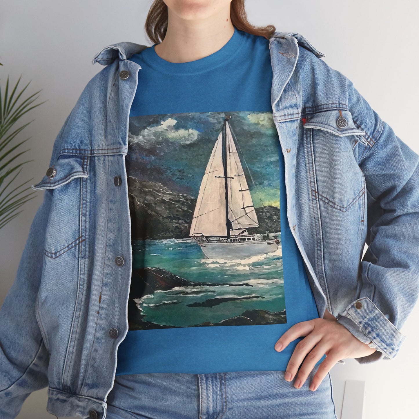 Tropical Sailing - Amazing Unisex Heavy Cotton Short Sleeve Tee Shirts!