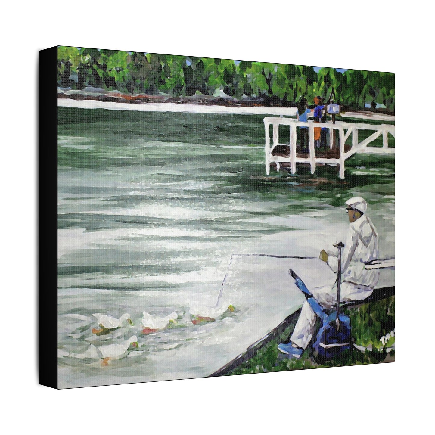 Family Life Fun- Art- Gallery Wrapped- Satin Stretched Canvas Gallery Wraps - No Frame Needed