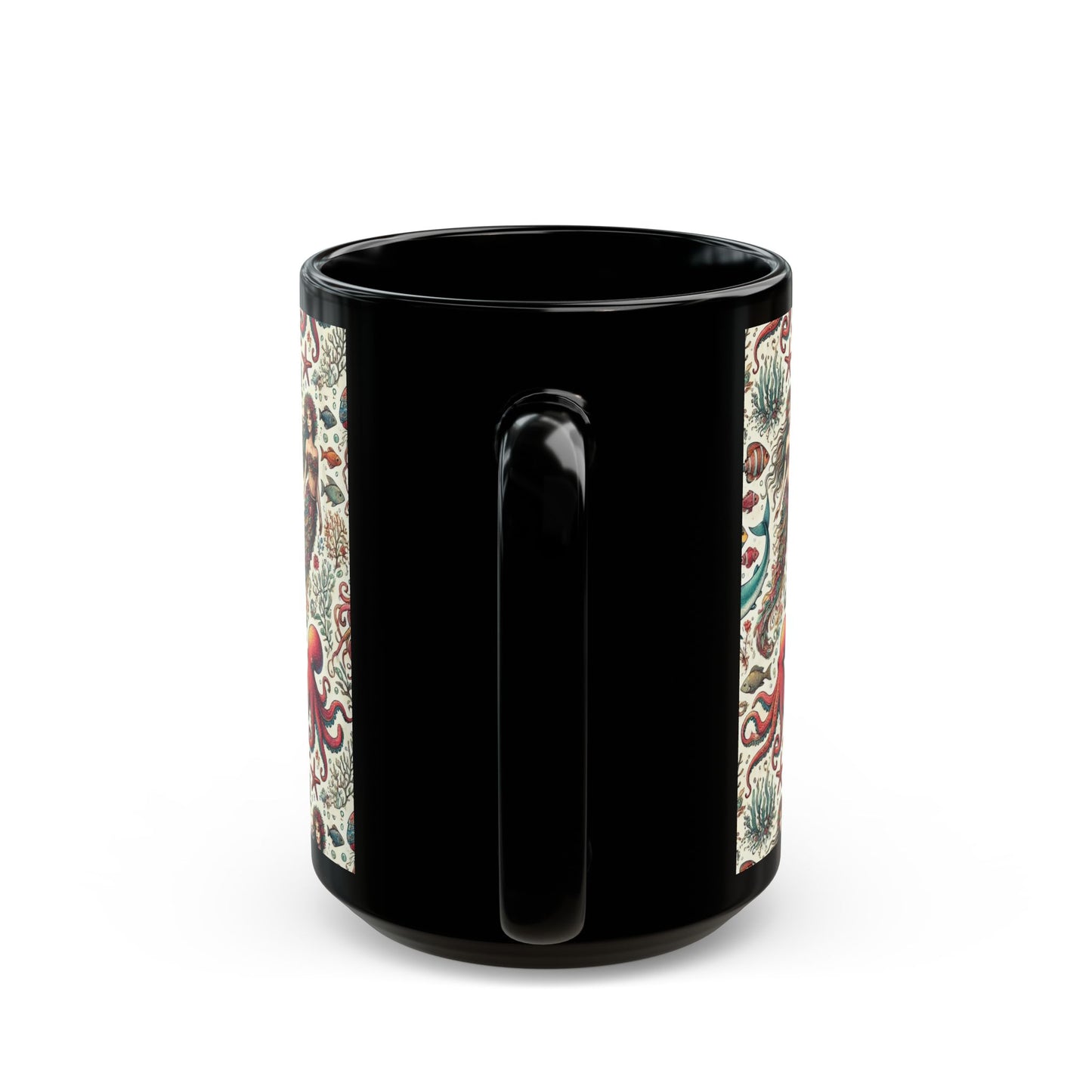 Under the Seas- 11 oz or 15 oz Ceramic Black Mugs