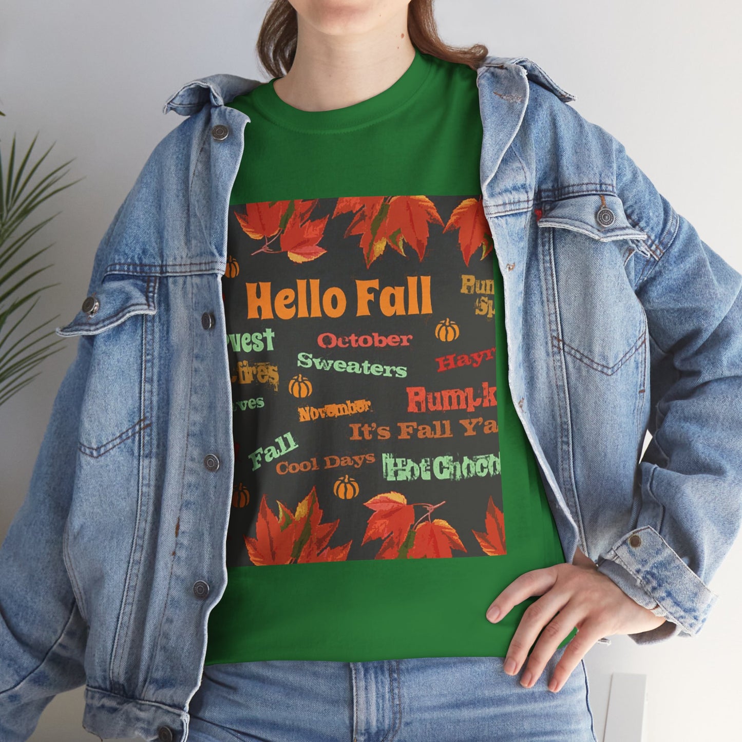 Hello Fall - Amazing Unisex Heavy Cotton Short Sleeve Tee Shirts!