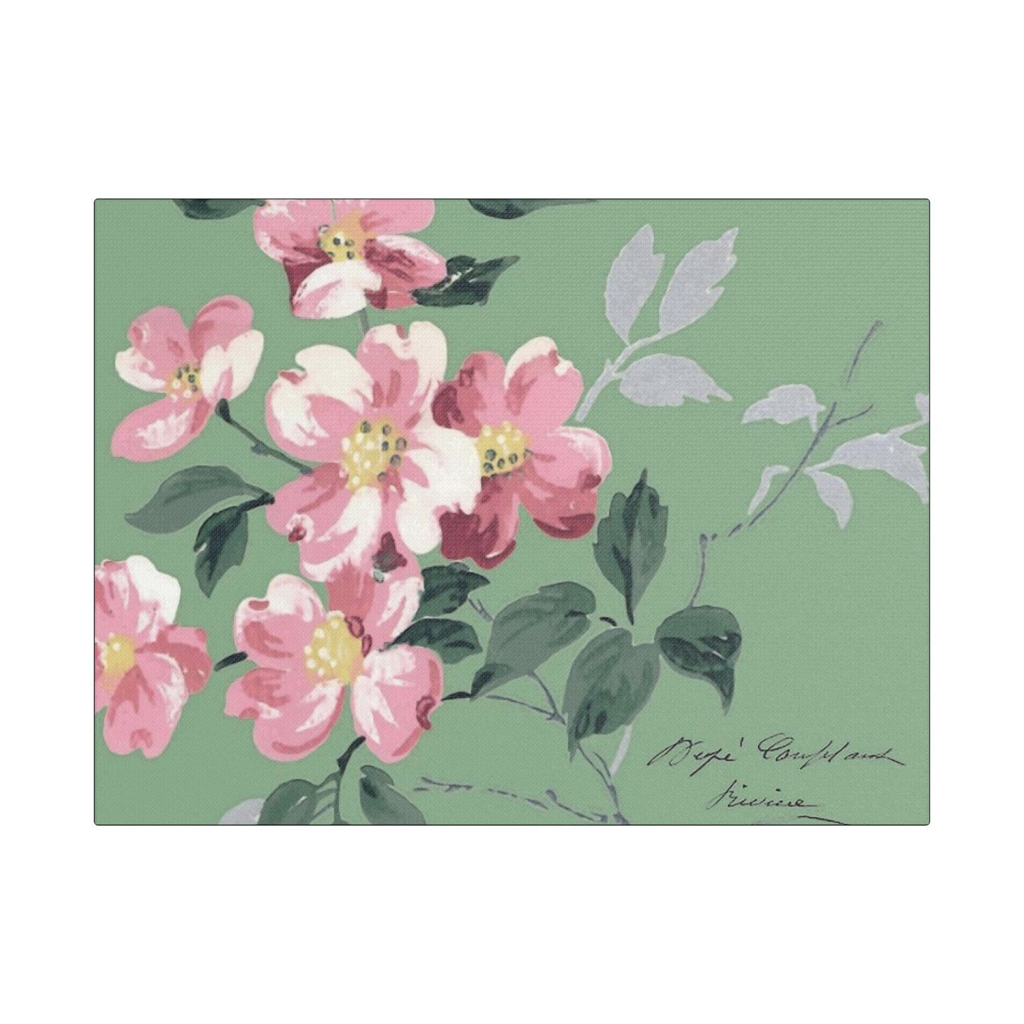 Pink Dogwood Art- Gallery Wrapped- Satin Stretched Canvas Gallery Wraps - No Frame Needed