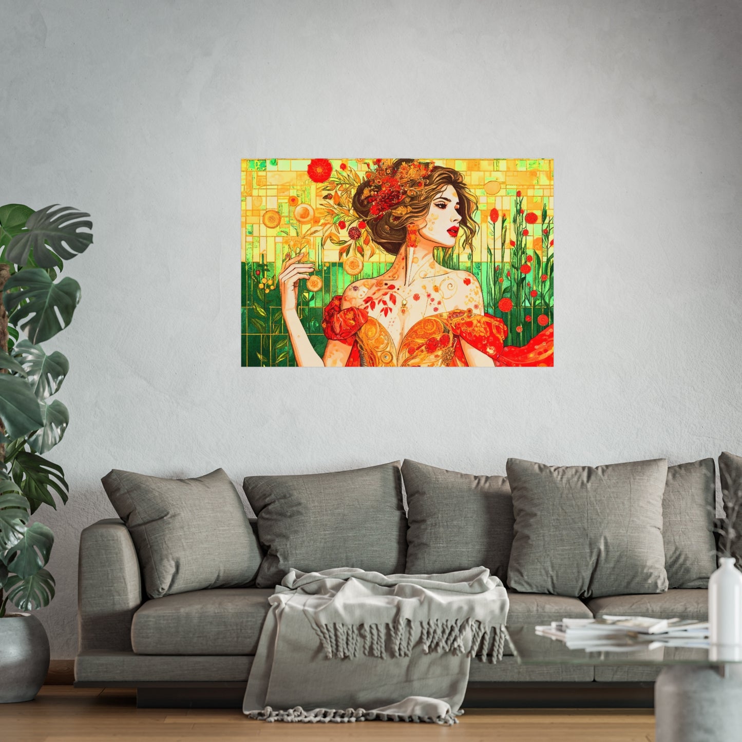 Autumn Queen Art- Giclée Technique Fine Art Posters- No Frame