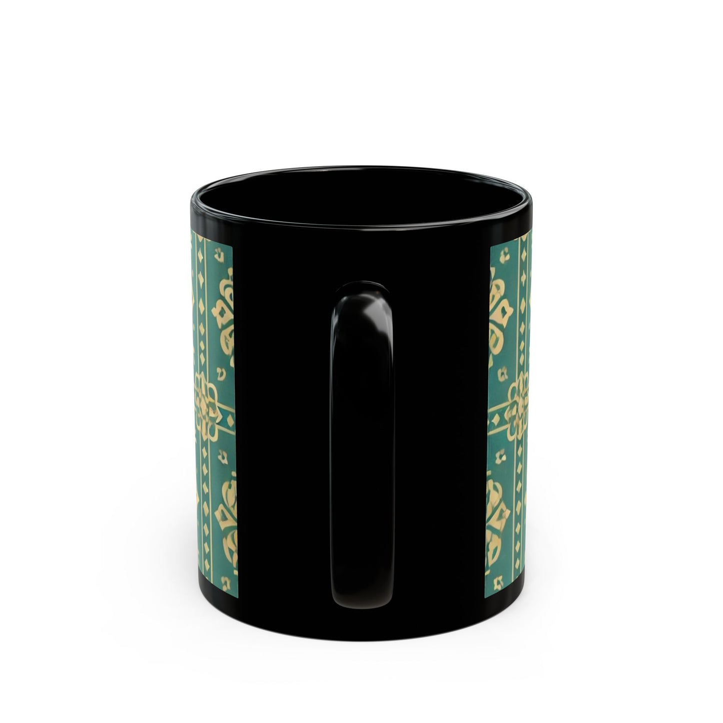 Gold Jewels - 11 oz or 15 oz Ceramic Black Mugs