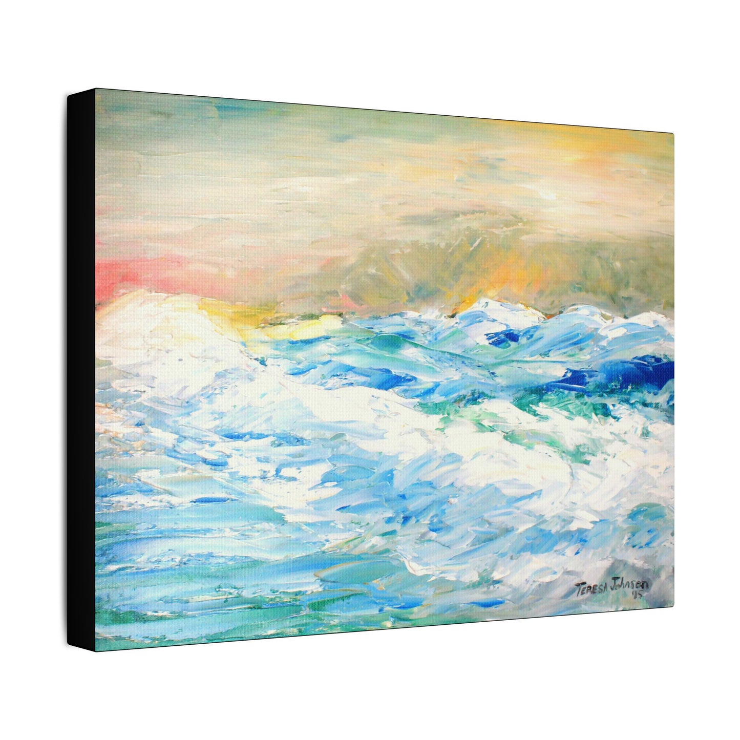 God is Stirring the Sea- Art- Gallery Wrapped- Satin Stretched Canvas Gallery Wraps - No Frame Needed