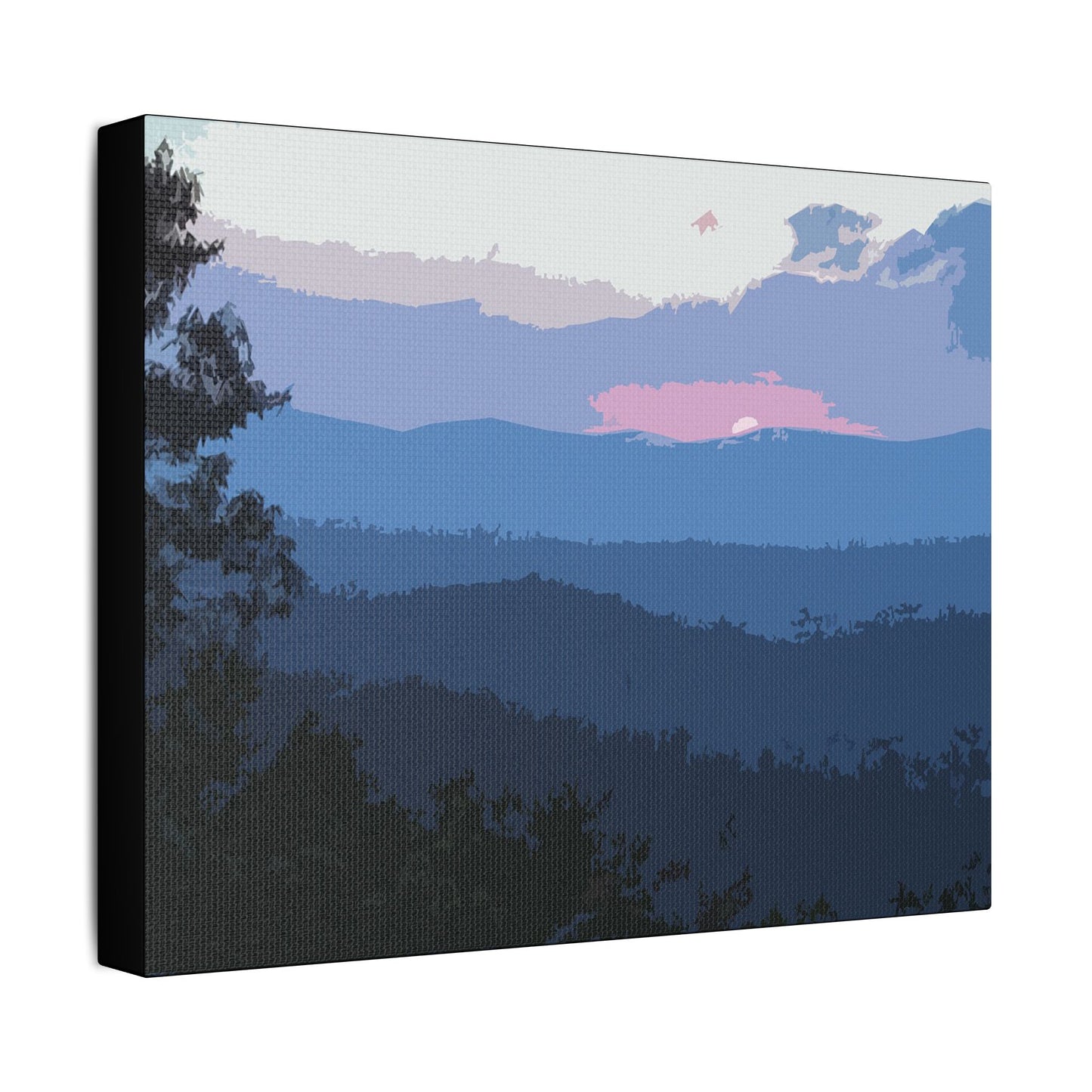 Smoky Mountain Shadows- Art- Gallery Wrapped- Satin Stretched Canvas Gallery Wraps - No Frame Needed