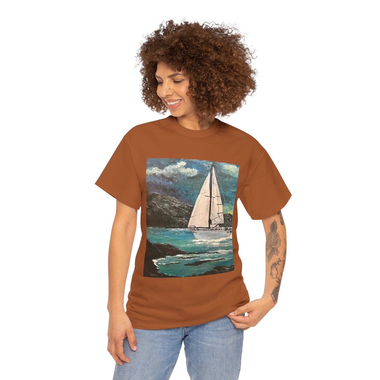 Tropical Sailing - Amazing Unisex Heavy Cotton Short Sleeve Tee Shirts!
