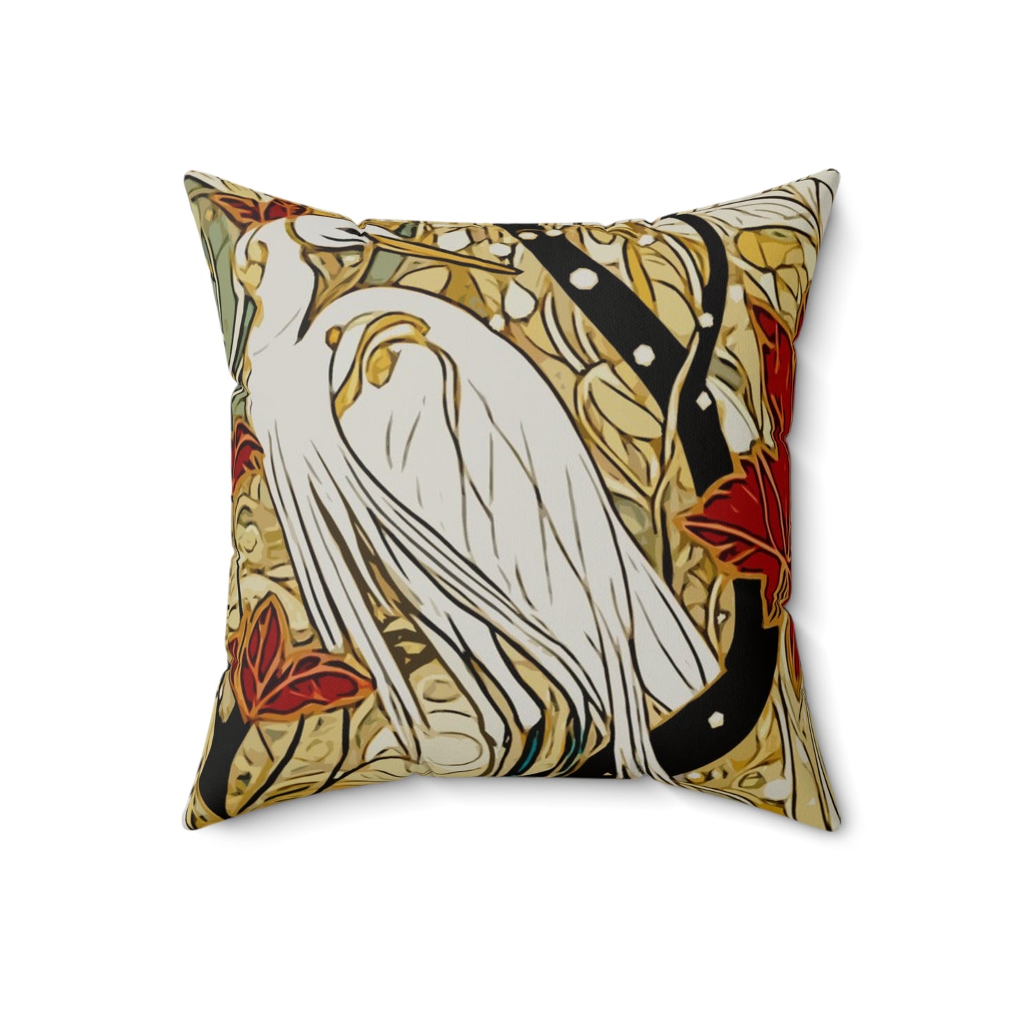 Gorgeous Birds Faux Suede Square Pillow