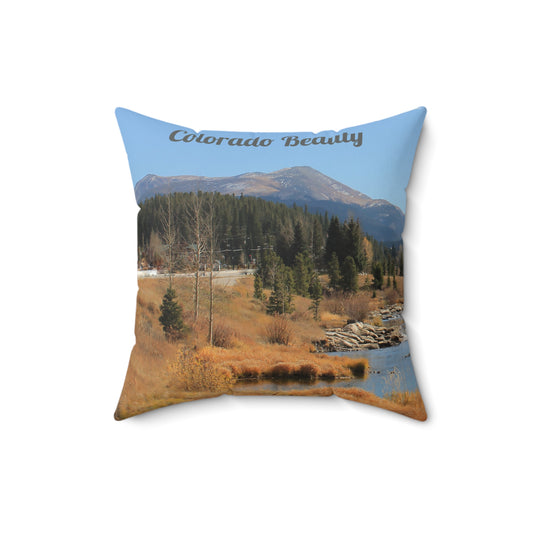 Colorado Beauty  Faux Suede Square Pillow