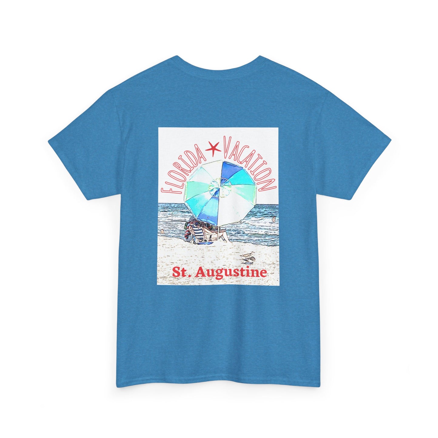 Florida Vacation St. Augustine- Amazing Unisex Heavy Cotton Short Sleeve Tee Shirts!