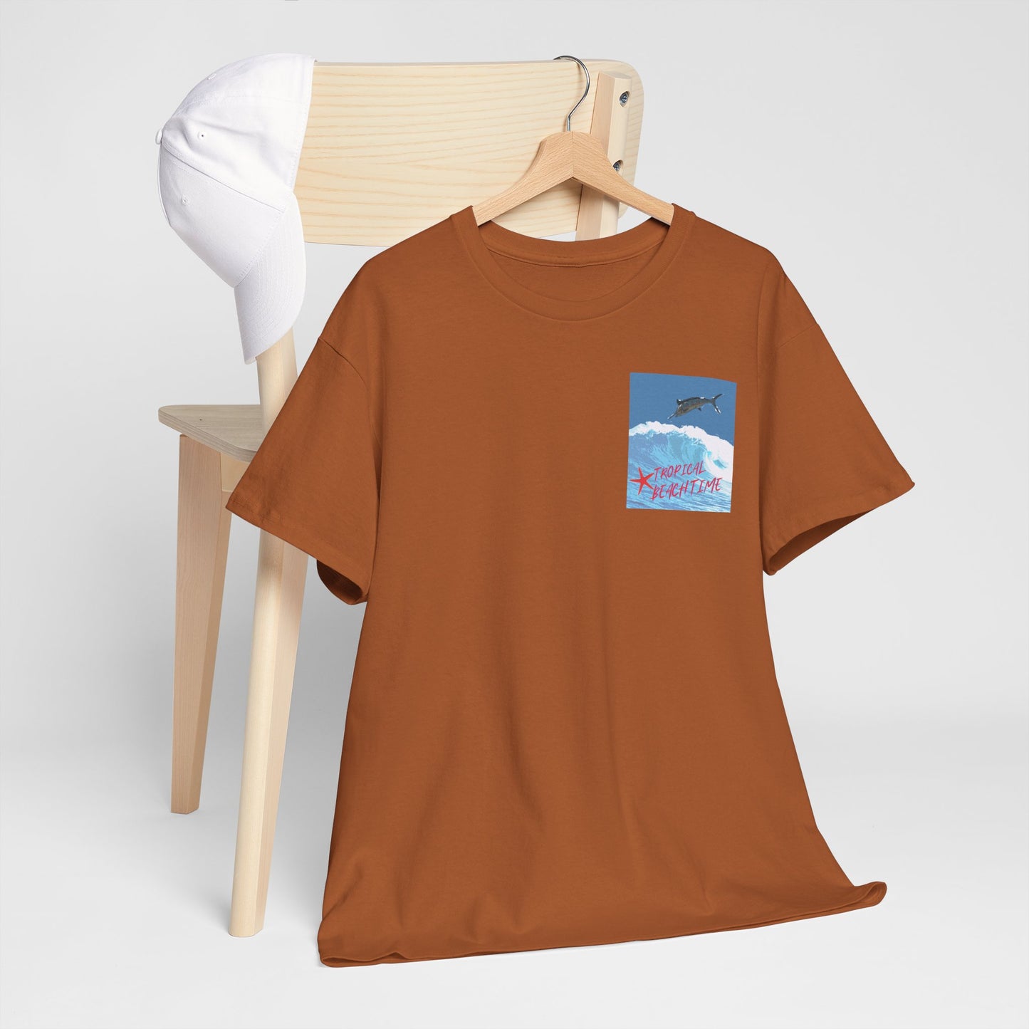 Tropical Beach Time - Amazing Unisex Heavy Cotton Tee