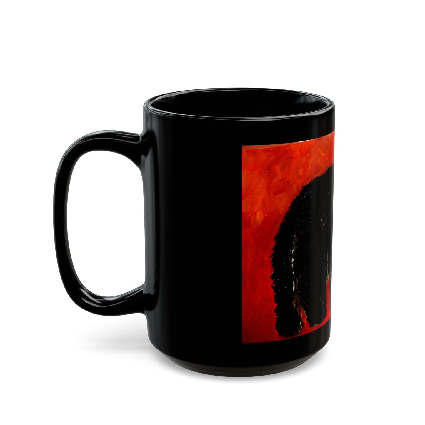 Black Mountain Bear- 11 oz or 15 oz Ceramic Black Mugs