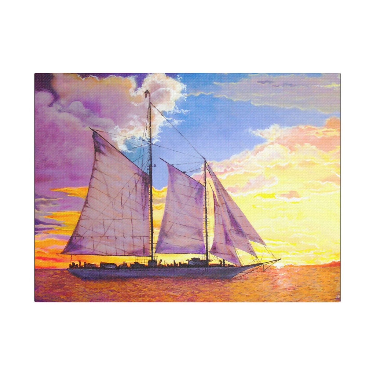 Smooth Sailing Art- Gallery Wrapped- Satin Stretched Canvas Gallery Wraps - No Frame Needed