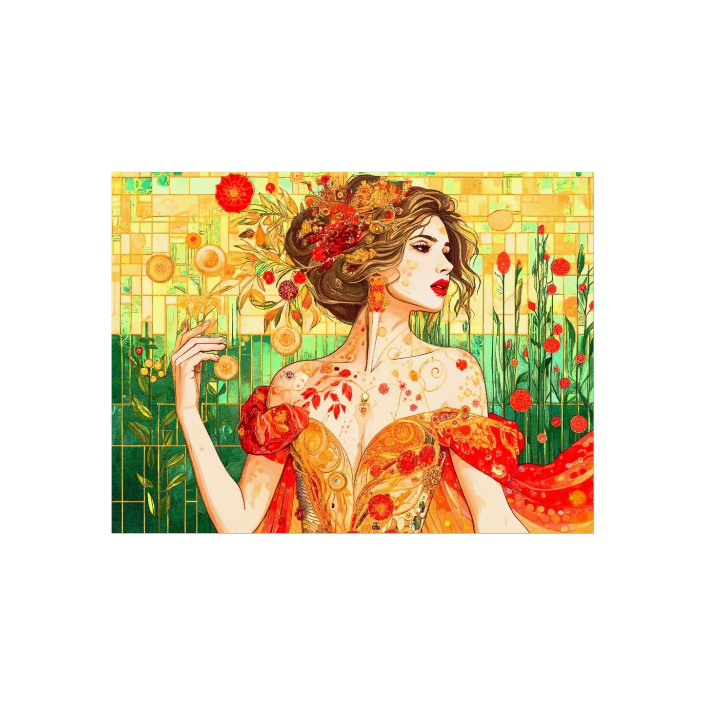 Autumn Queen Art- Giclée Technique Fine Art Posters- No Frame