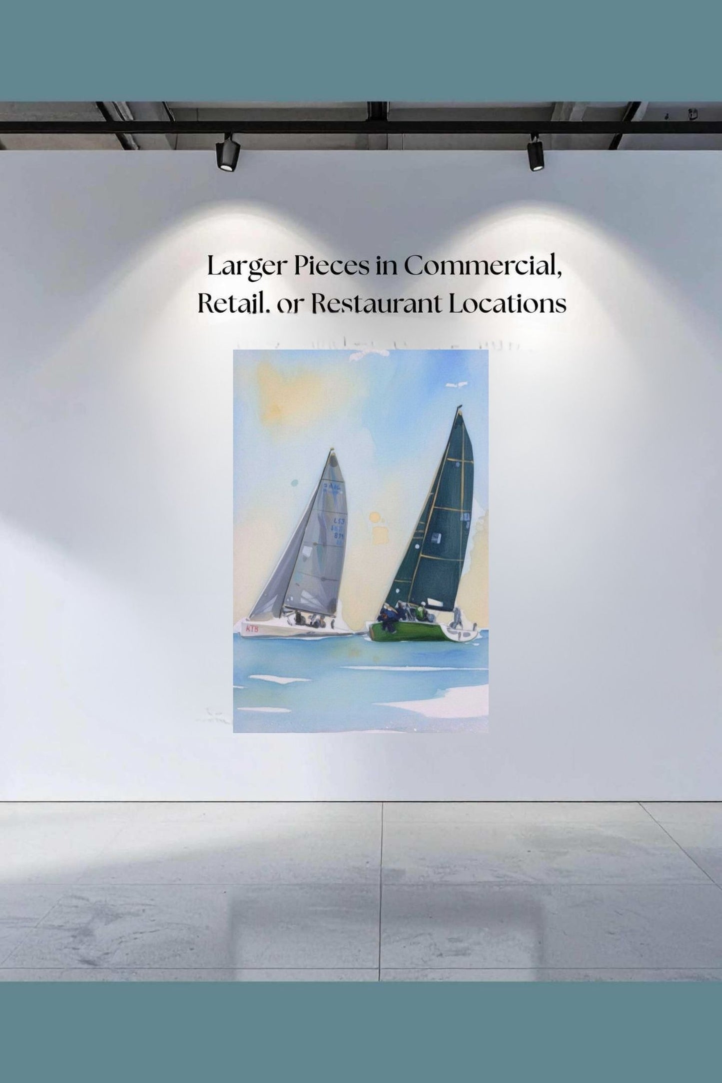 Summer Days Sailing Boats | Water Sports Art| Giclee Paper- Wood- Metal- Canvas