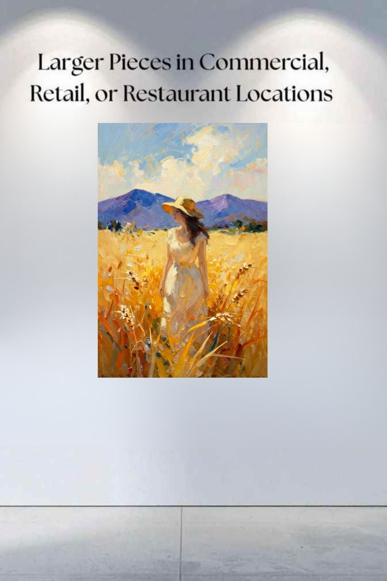 Where Summer Lingers | Wheat Field Prints |Vintage Style Farm Girl| Impressionist Landscape Print | Cottage Farmhouse Wall Art