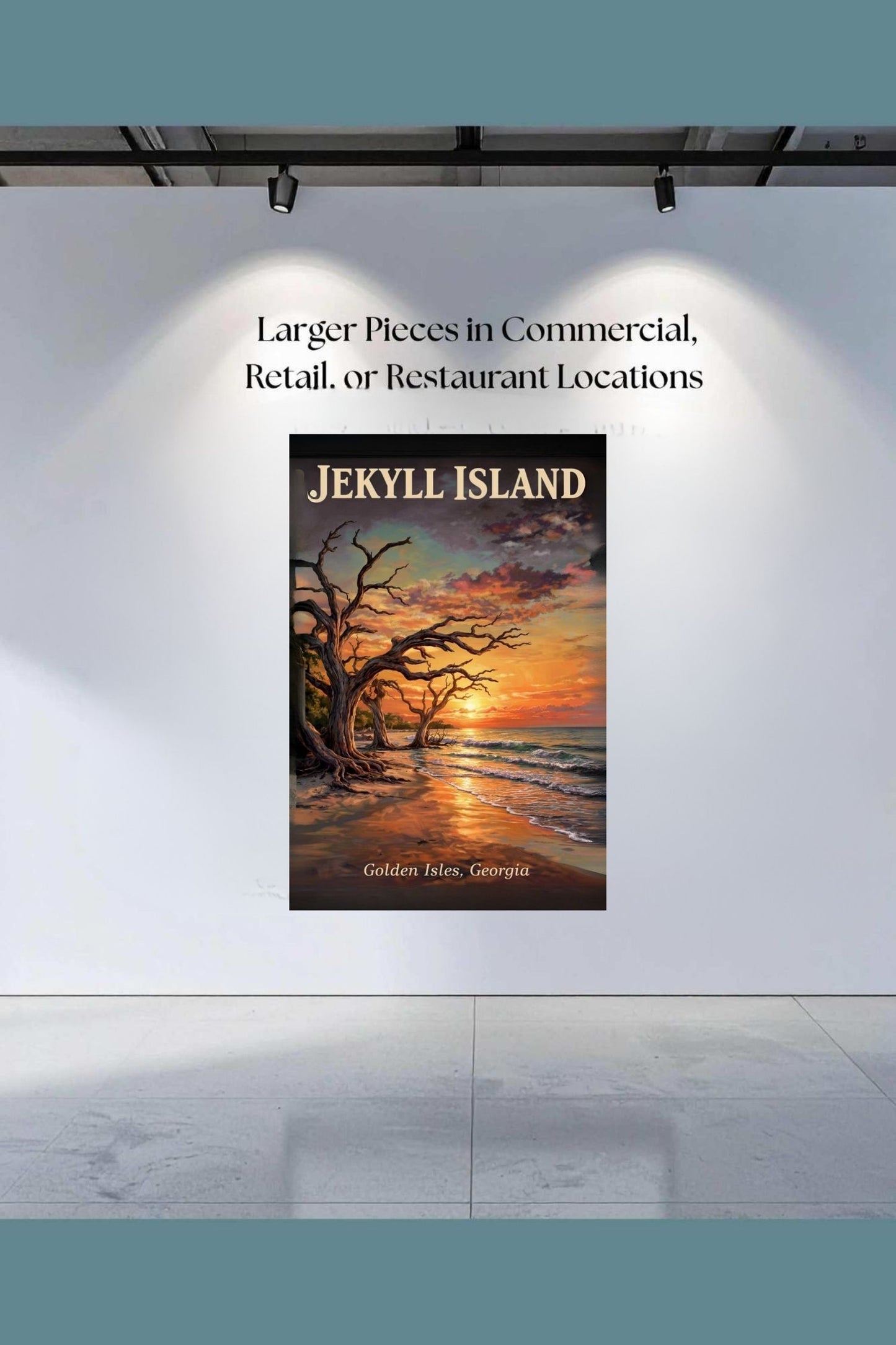 Jekyll Island |Driftwood Print| Beach at Sunrise| Ocean Beach Art Print| Travel Poster| Giclee Paper- Wood- Metal- Canvas