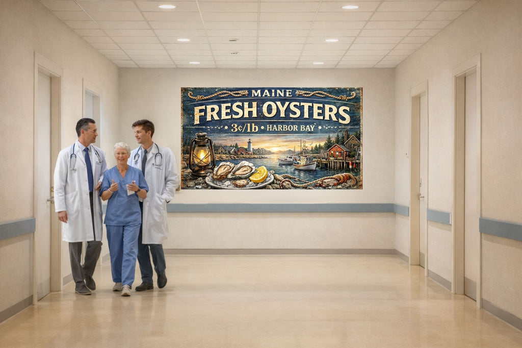 Fresh Oysters from Harbor Bay Art| Canvas Prints - Giclee on Paper - Wood And Metal Panels