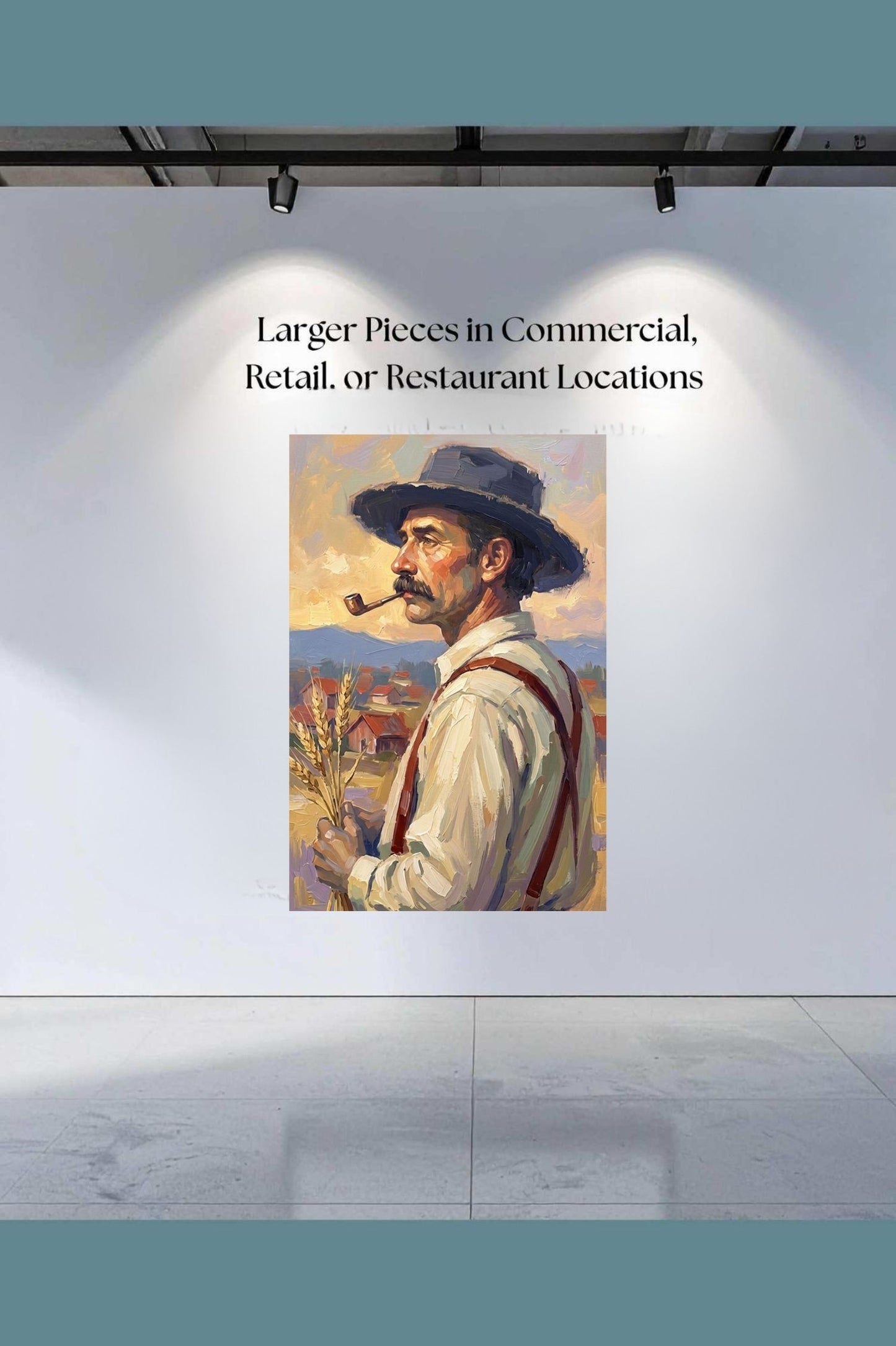 Farmer Man | Vintage Farm Print |Teresa Johnson Rural Wall Art | Harvest Impressionist Print | Giclée Paper • Wood • Metal • Canvas