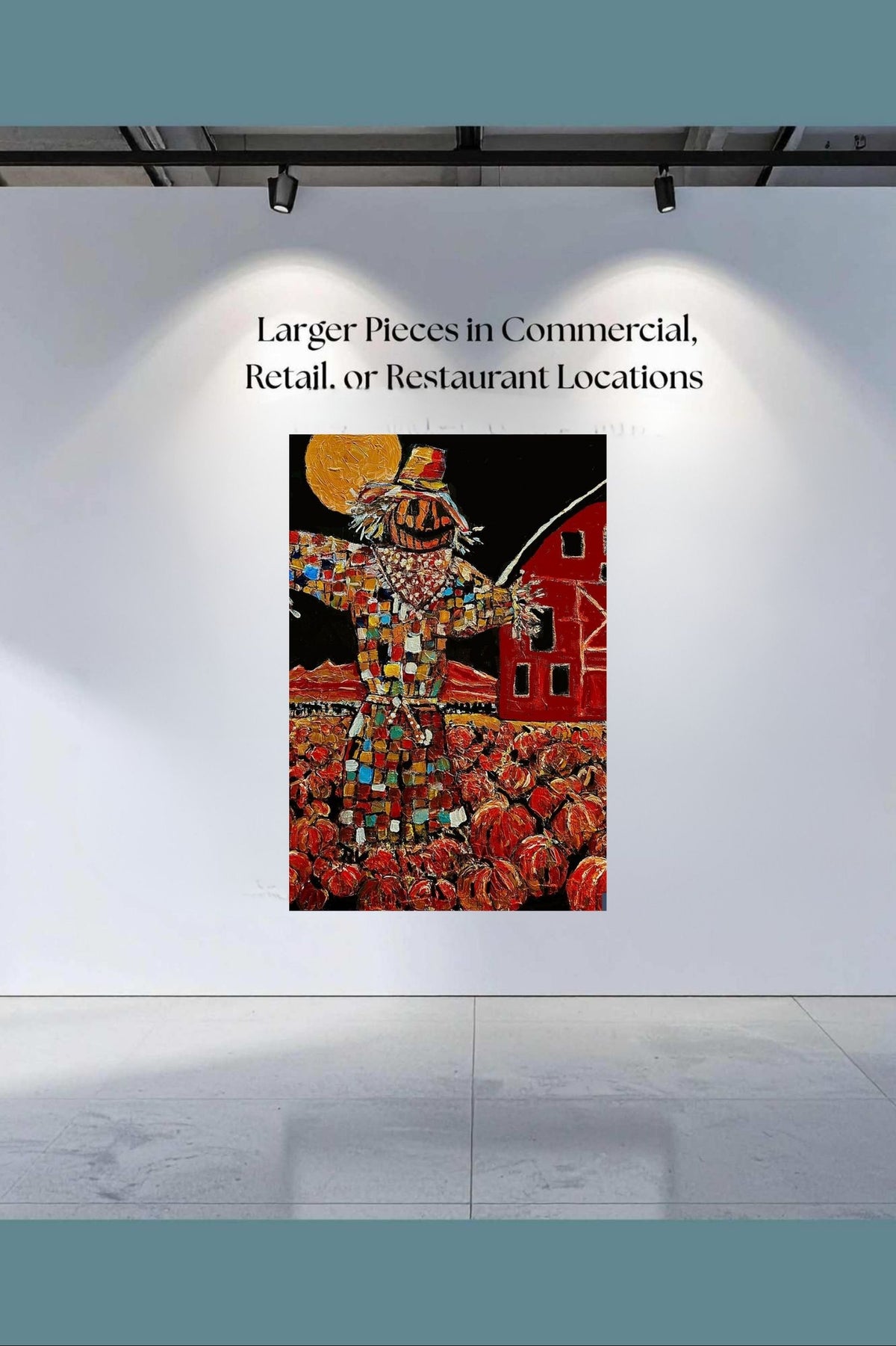 Scary Scarecrow- Farm| Autumn Art| Halloween Pumpkins| Giclee Paper- Wood- Metal- Canvas
