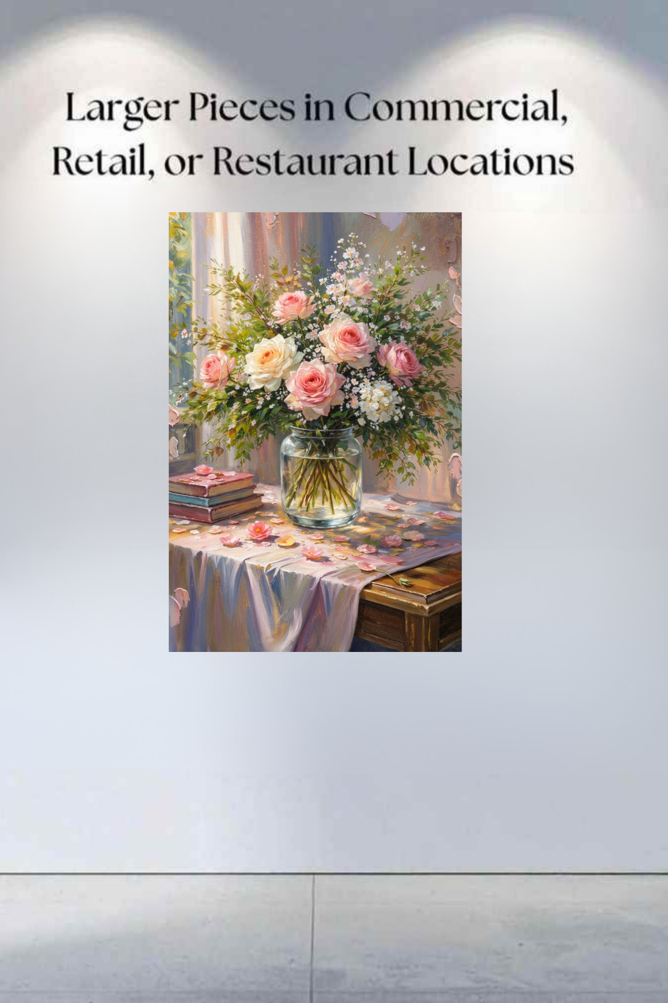 Soft Bouquets and Sunlight Serenity| Floral Print| Romantic Pink Roses in the Sunlight| Giclee Paper- Wood- Metal- Canva