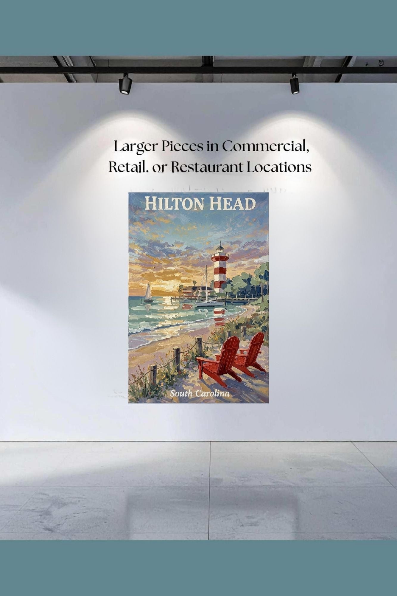 Hilton Head Sunset at Harbour Town Lighthouse | Ocean Print| Beach Art| Travel Poster| Giclee Paper- Wood- Metal- Canvas