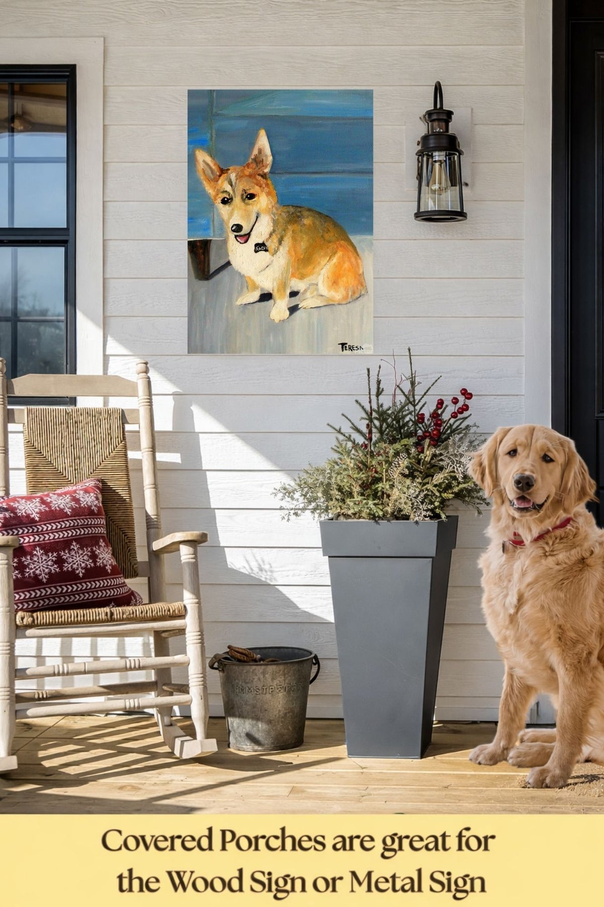 Welsh Corgi Dog | Country Farm Animal Art | Original Painting Print | Giclée Paper • Canvas • Wood • Metal