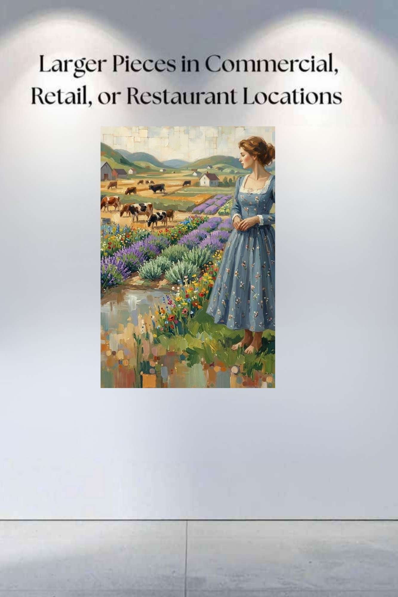 Farm Wildflowers and Pastures | Vintage Farm Landscape Art | Giclée Paper • Wood • Metal • Canvas
