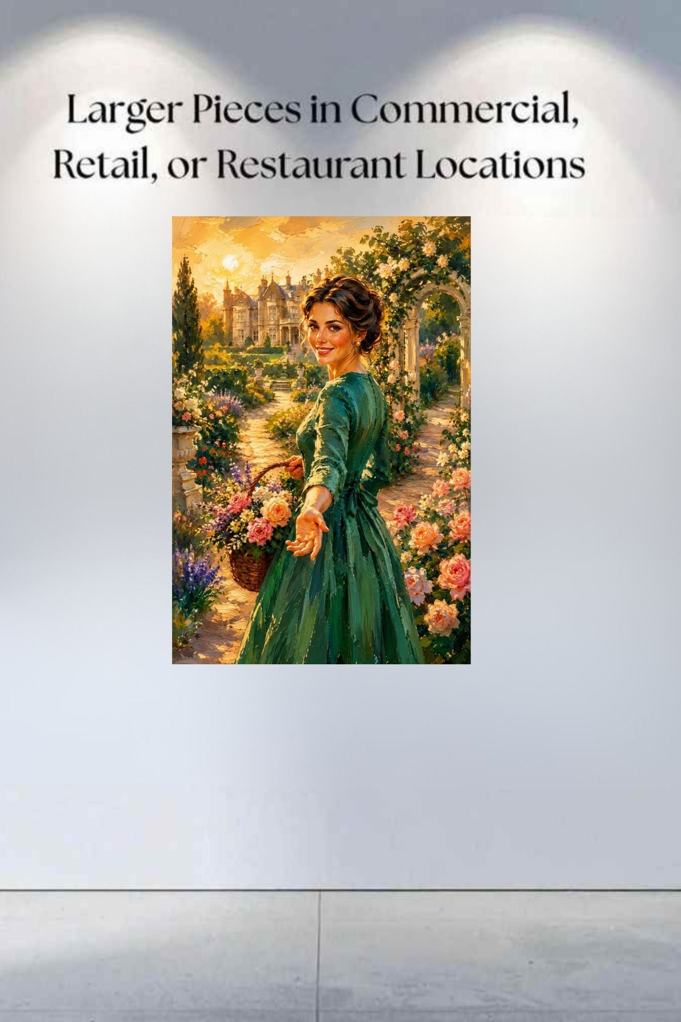 Join Me in my Garden | Romantic Garden Path | Impressionist Garden Wall Art | Giclée Paper • Wood • Metal • Canvas