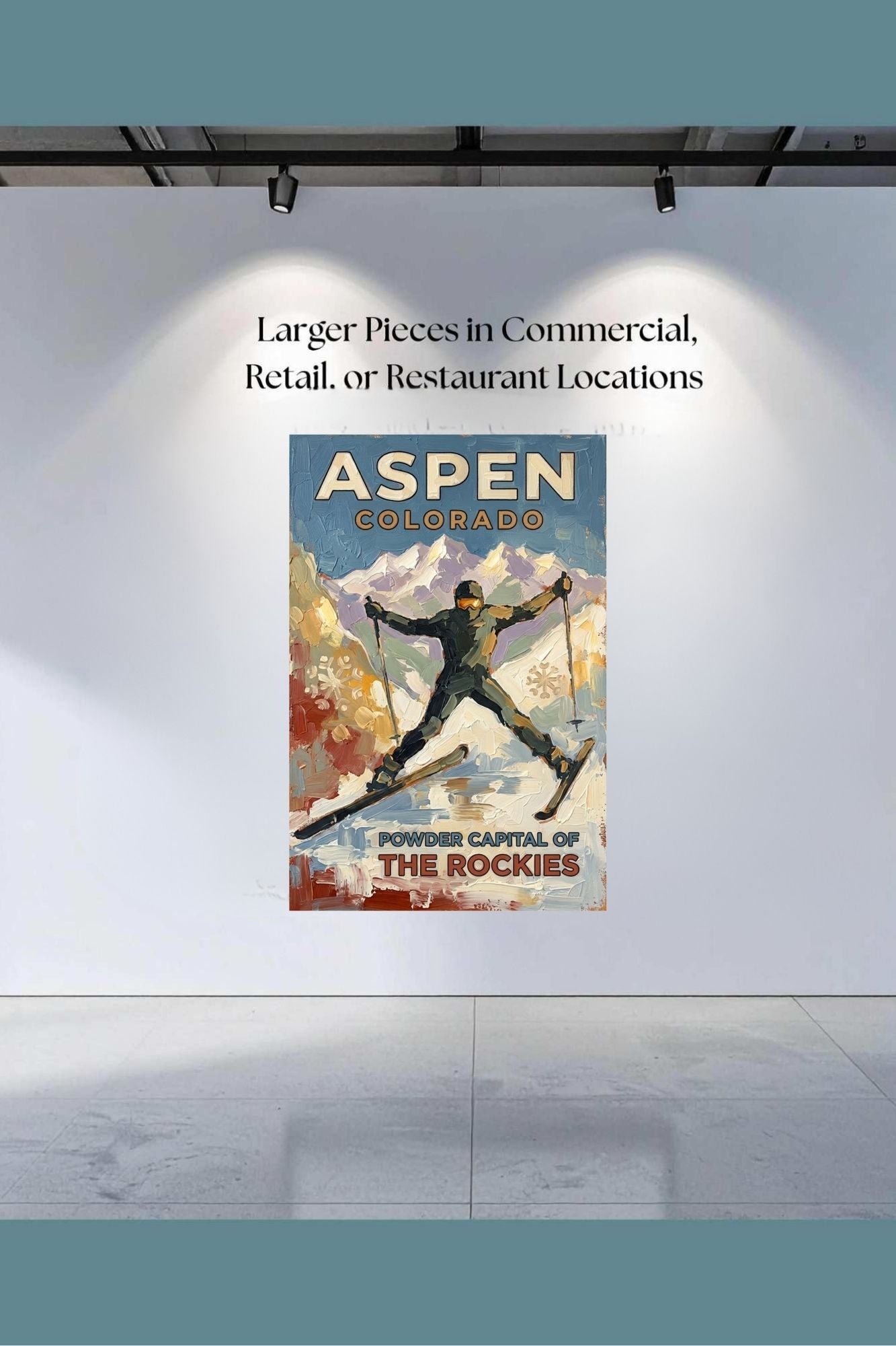 Aspen Colorado Powder Capital Of The Rockies| Snow Print| Giclee on Paper - Wood - Metal - Canvas