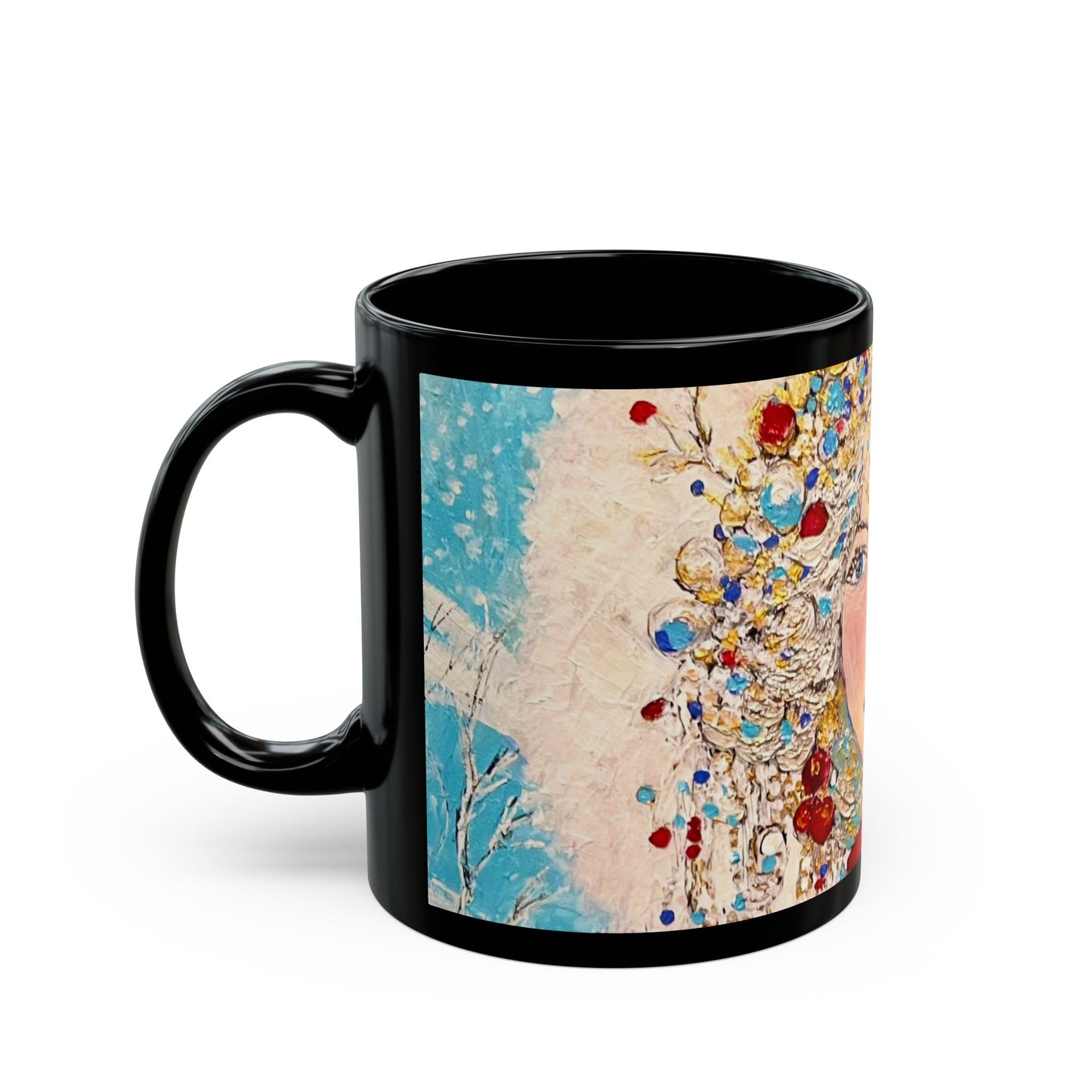 The Queen of Winter - 11 oz or 15 oz Ceramic Black Mugs