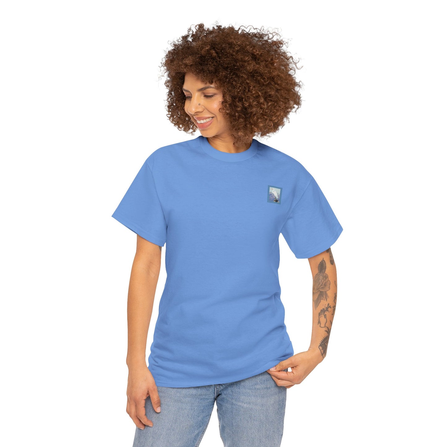 White Egret- Amazing Unisex Heavy Cotton Short Sleeve Tee Shirts!