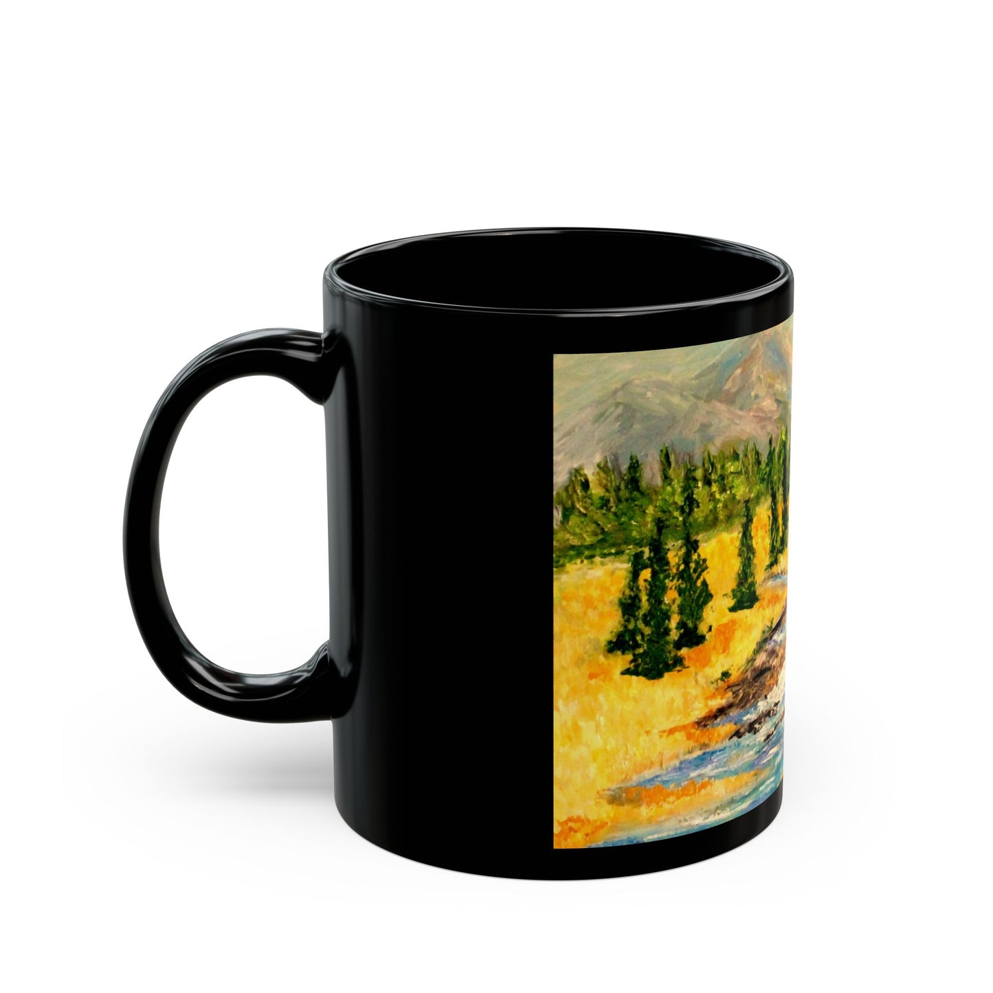 Colorado Morning- 11 oz or 15 oz Ceramic Black Mugs