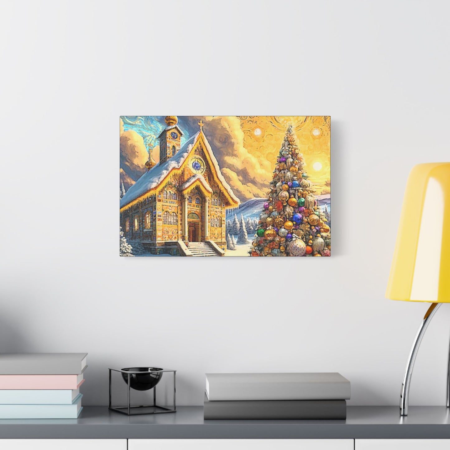 Christmas Magic- Art- Gallery Wrapped- Satin Stretched Canvas Gallery Wraps - No Frame Needed