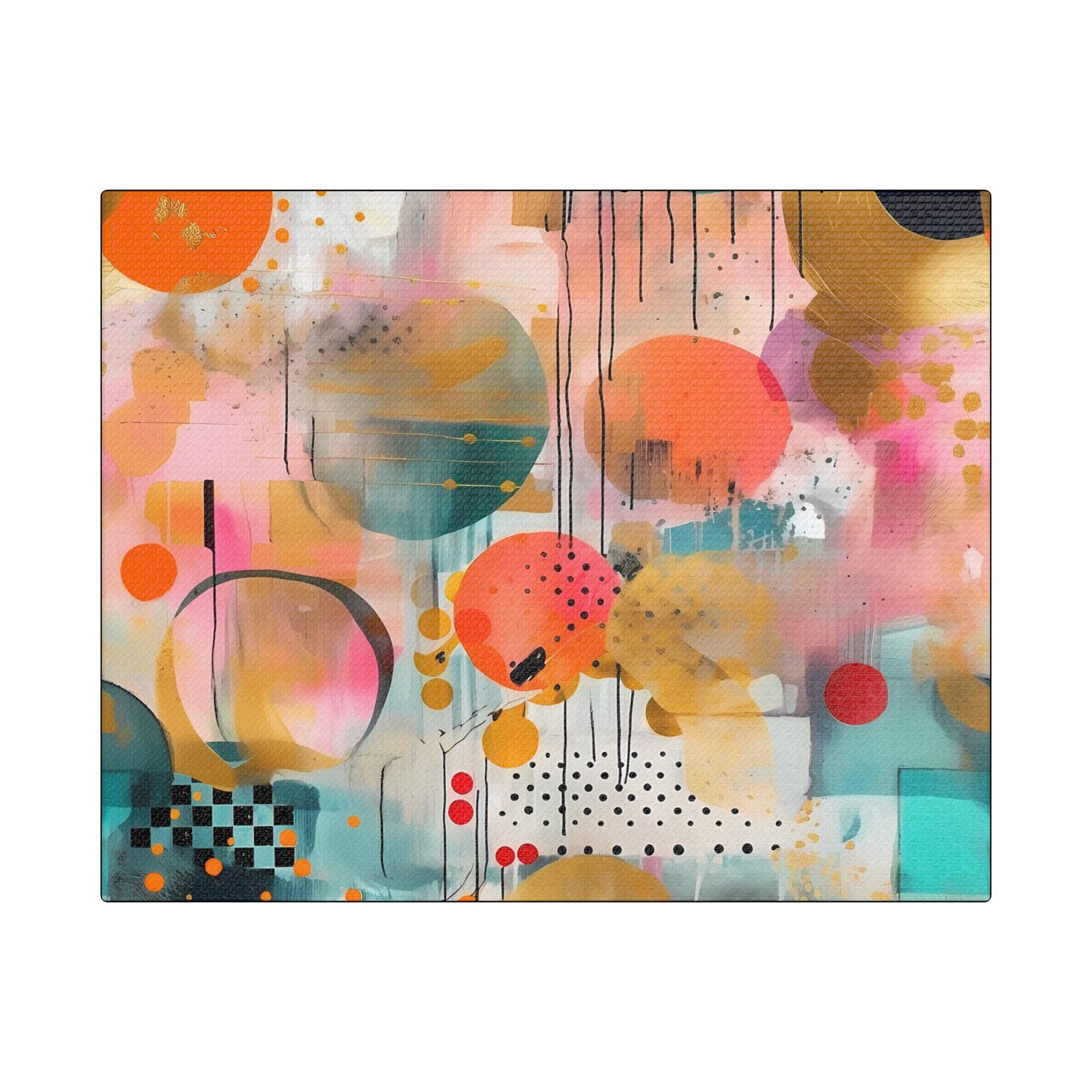 Abstract Designer Art- Gallery Wrapped- Satin Stretched Canvas Gallery Wraps - No Frame Needed