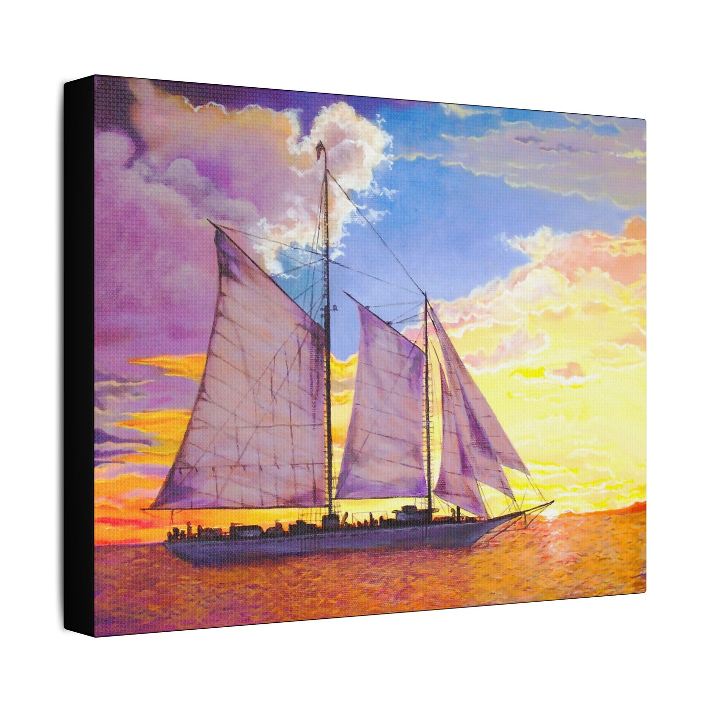 Smooth Sailing Art- Gallery Wrapped- Satin Stretched Canvas Gallery Wraps - No Frame Needed