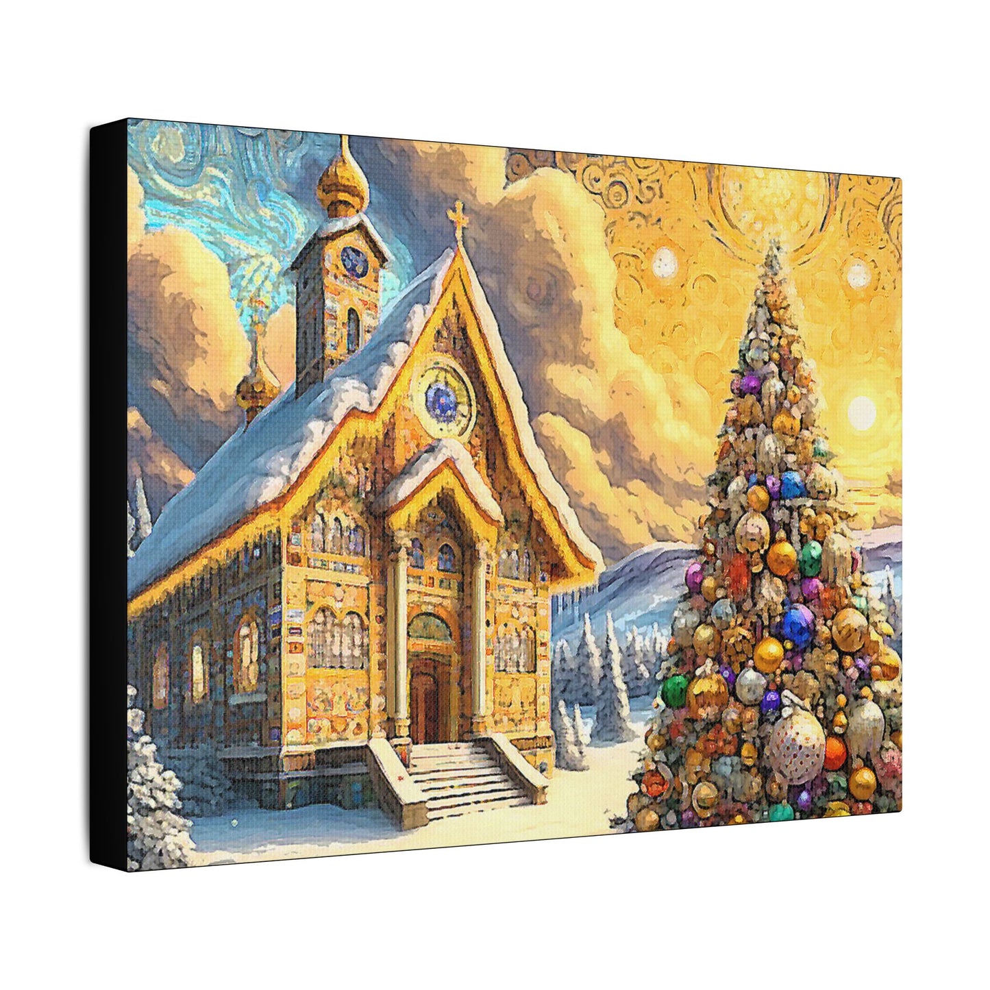 Christmas Magic- Art- Gallery Wrapped- Satin Stretched Canvas Gallery Wraps - No Frame Needed