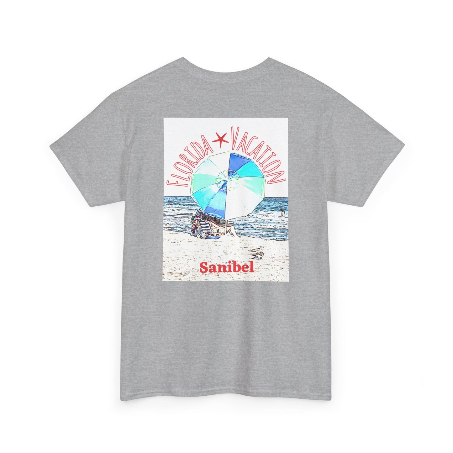 Florida Vacation Sanibel - Amazing Unisex Heavy Cotton Short Sleeve Tee Shirts!