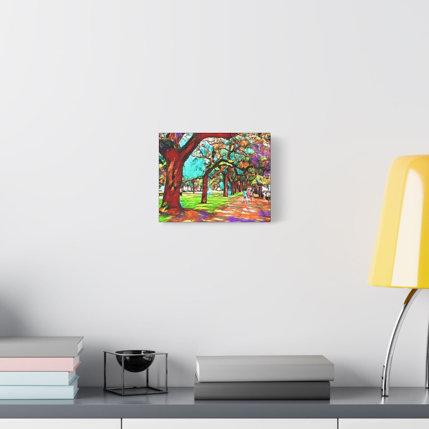 Walk in the Park- Art- Gallery Wrapped- Satin Stretched Canvas Gallery Wraps - No Frame Needed