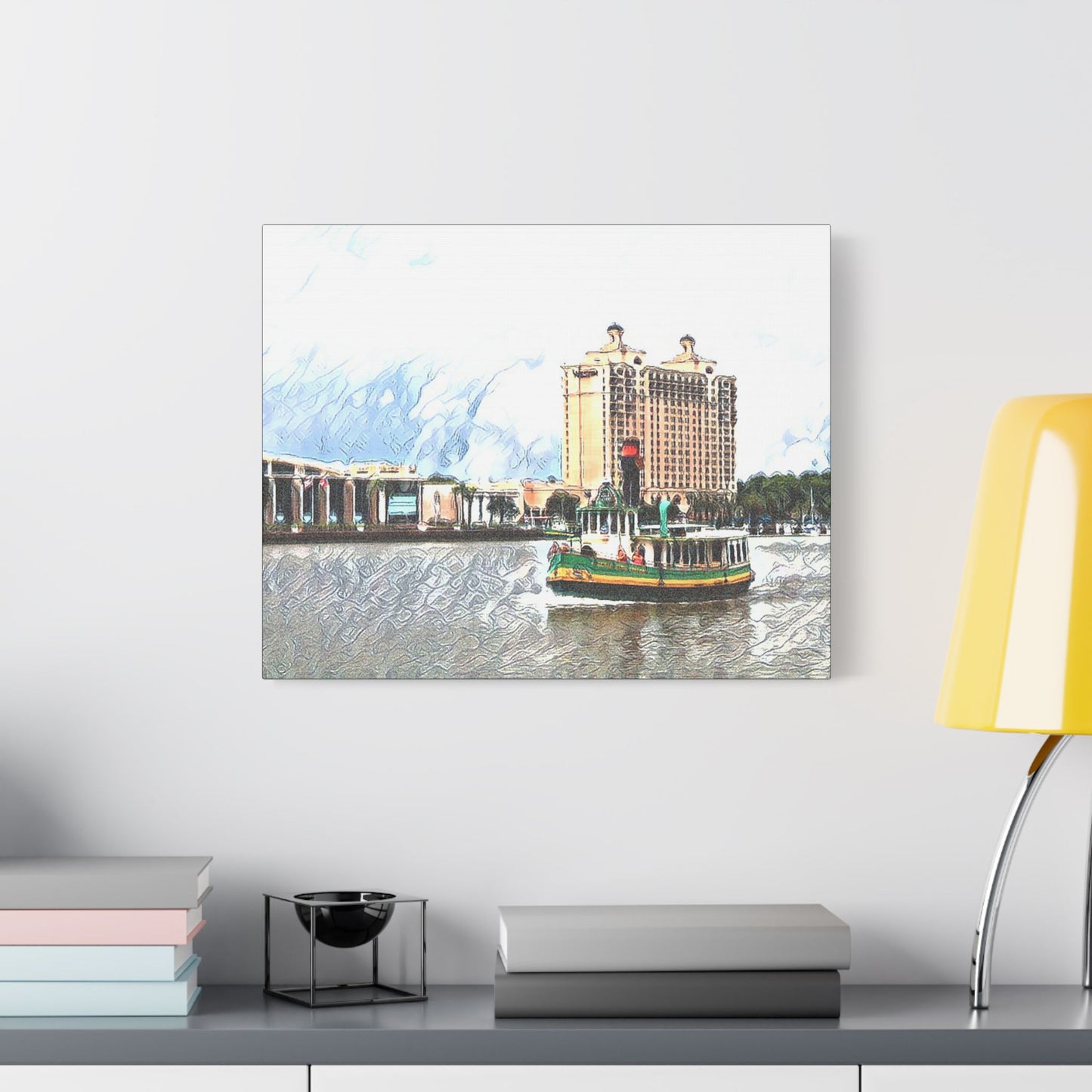 Savannah Ship- Art- Gallery Wrapped- Satin Stretched Canvas Gallery Wraps - No Frame Needed