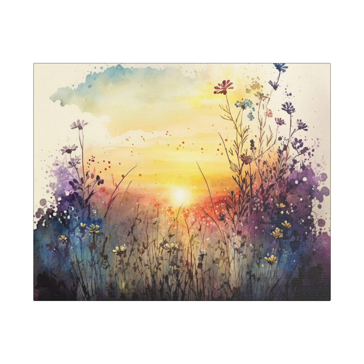 Wildflower Morning- Art- Gallery Wrapped- Satin Stretched Canvas Gallery Wraps - No Frame Needed